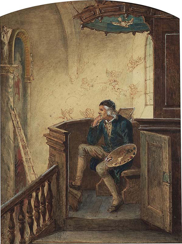 Self-portrait in the Pulpit of Virestad Church